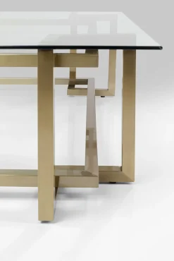 Sale KARE Design Stolik kawowy Clara 120x120 cm złoty - blat szklany - KARE