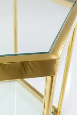 New KARE Design Stolik kawowy Comb 55x48 cm złoty - KARE