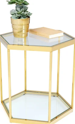 Sale KARE Design Stolik kawowy Comb 55x55 cm złoty - KARE