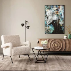 Best KARE Design Stolik kawowy Cristallo 50x50 cm czarny - blat szklany - KARE