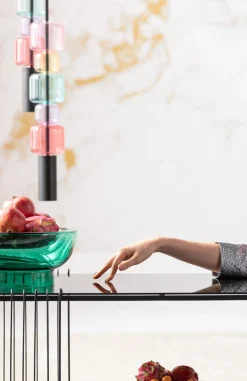 Best KARE Design Stolik kawowy czarny szkło i rama stalowa 120x60 cm - KARE