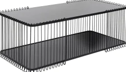 Best KARE Design Stolik kawowy czarny szkło i rama stalowa 120x60 cm - KARE