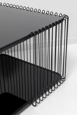 Best KARE Design Stolik kawowy czarny szkło i rama stalowa 120x60 cm - KARE