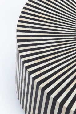 Outlet KARE Design Stolik kawowy Electra Ø75 cm czarno-biały - KARE