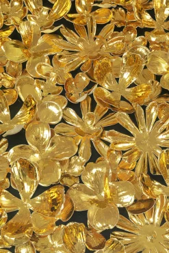 Sale KARE Design Stolik kawowy Gold Flowers 120x60 cm - KARE