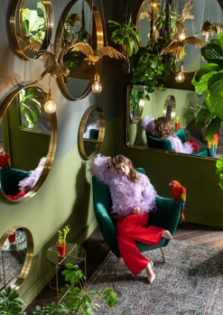 Hot KARE Design Stolik kawowy Ice Ø40xH50 cm blat szklany - KARE