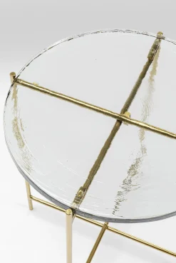 Hot KARE Design Stolik kawowy Ice Ø40xH50 cm blat szklany - KARE