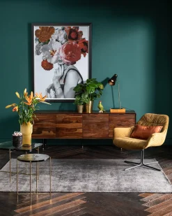 Hot KARE Design Stolik kawowy Ice Ø40xH50 cm blat szklany - KARE