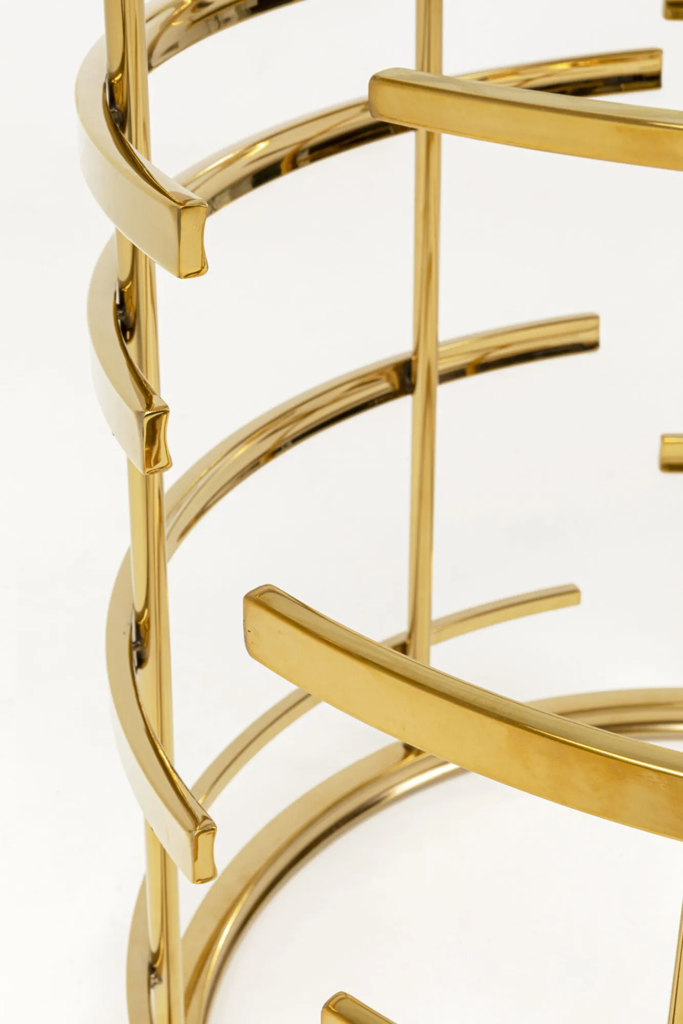 Best KARE Design Stolik kawowy Jupiter Ø55 cm transparentno-złoty - KARE