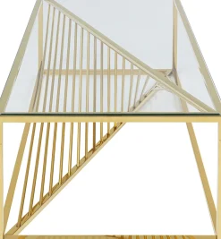 New KARE Design Stolik kawowy Laser 120x60 cm złoty - KARE