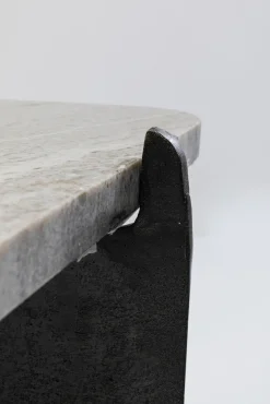 Online KARE Design Stolik kawowy loft marmur i ciemnoszare aluminium 142x70 cm - KARE