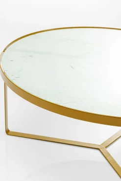 Online KARE Design Stolik kawowy Marble Ø55xH38 cm złoty - KARE