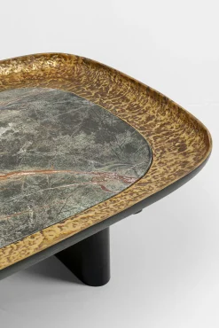 Online KARE Design Stolik kawowy marmur i aluminium szaro-złoty 123x76 cm - KARE