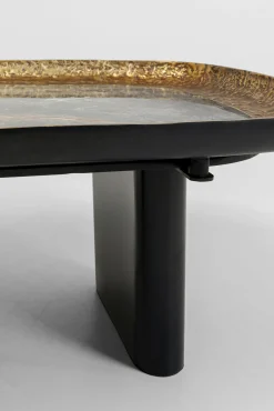Online KARE Design Stolik kawowy marmur i aluminium szaro-złoty 123x76 cm - KARE