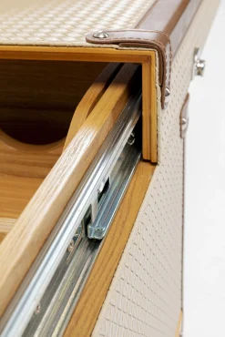 Clearance KARE Design Stolik kawowy na kółkach rozkładany tapicerowany 120x75 cm - KARE