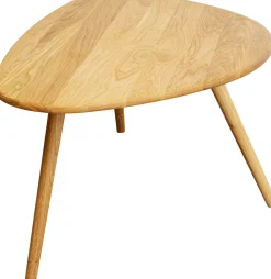 Best KARE Design Stolik kawowy naturalny z drewna dębowego 90x62 cm - KARE