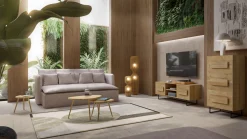 Best KARE Design Stolik kawowy naturalny z drewna dębowego 90x62 cm - KARE