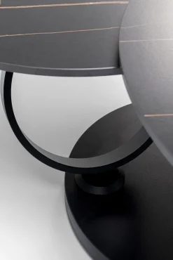 New KARE Design Stolik kawowy obrotowy Beverly 133x80 cm czarny - KARE