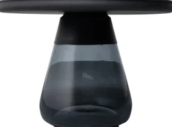 Online KARE Design Stolik kawowy okrągły stal czarna i szkło przydymione Ø60 cm - KARE