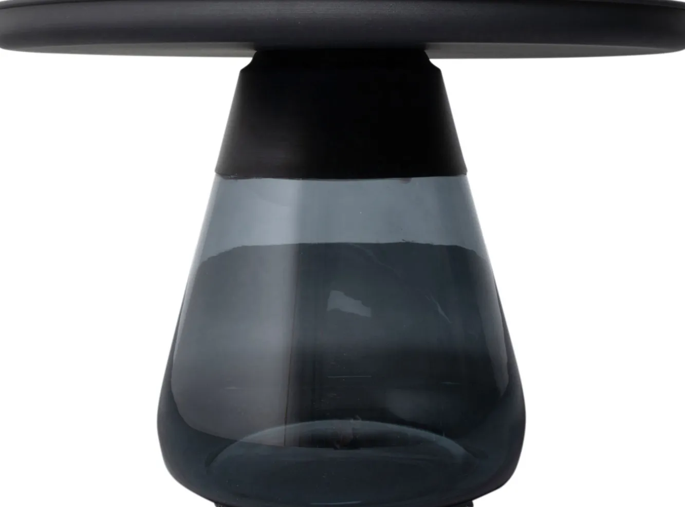 Online KARE Design Stolik kawowy okrągły stal czarna i szkło przydymione Ø60 cm - KARE