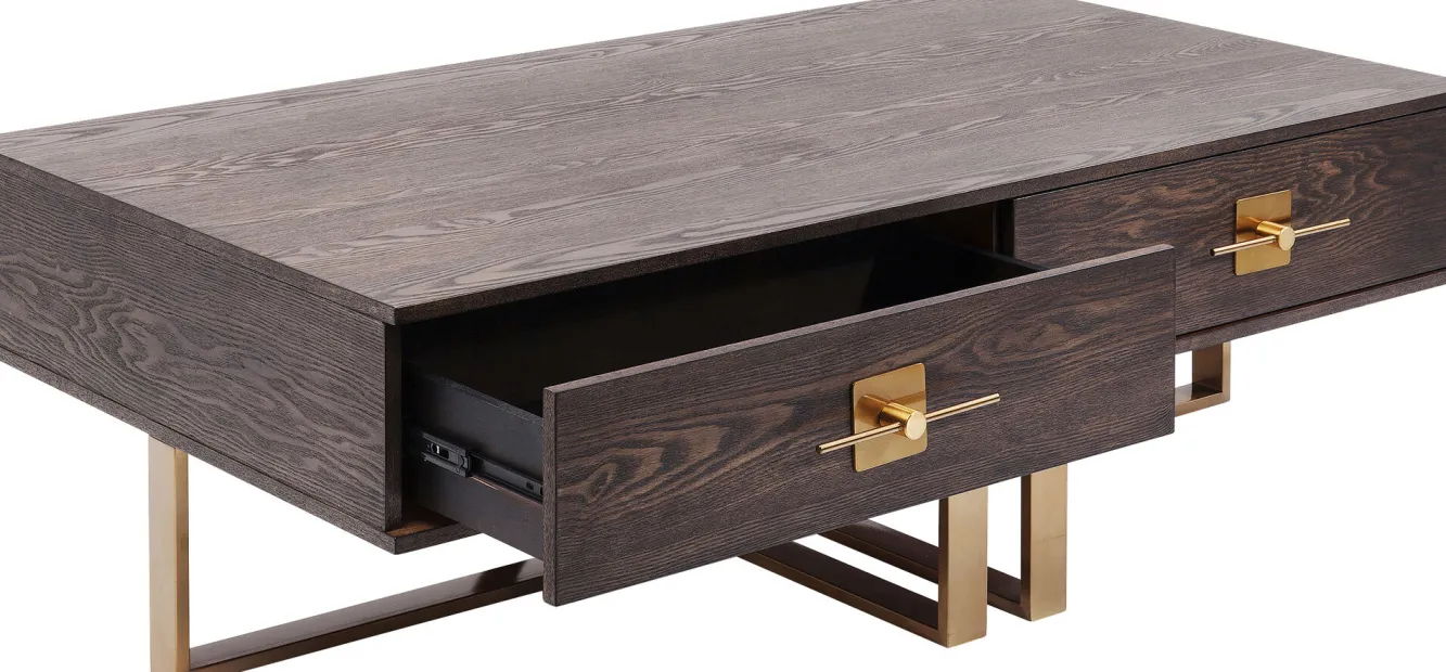 Clearance KARE Design Stolik kawowy Osaka 137x77 cm brązowy - KARE