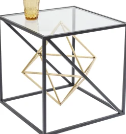 Hot KARE Design Stolik kawowy Prisma 45x45 cm transparentno-czarny - KARE