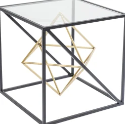Hot KARE Design Stolik kawowy Prisma 45x45 cm transparentno-czarny - KARE