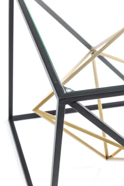 Hot KARE Design Stolik kawowy Prisma 45x45 cm transparentno-czarny - KARE