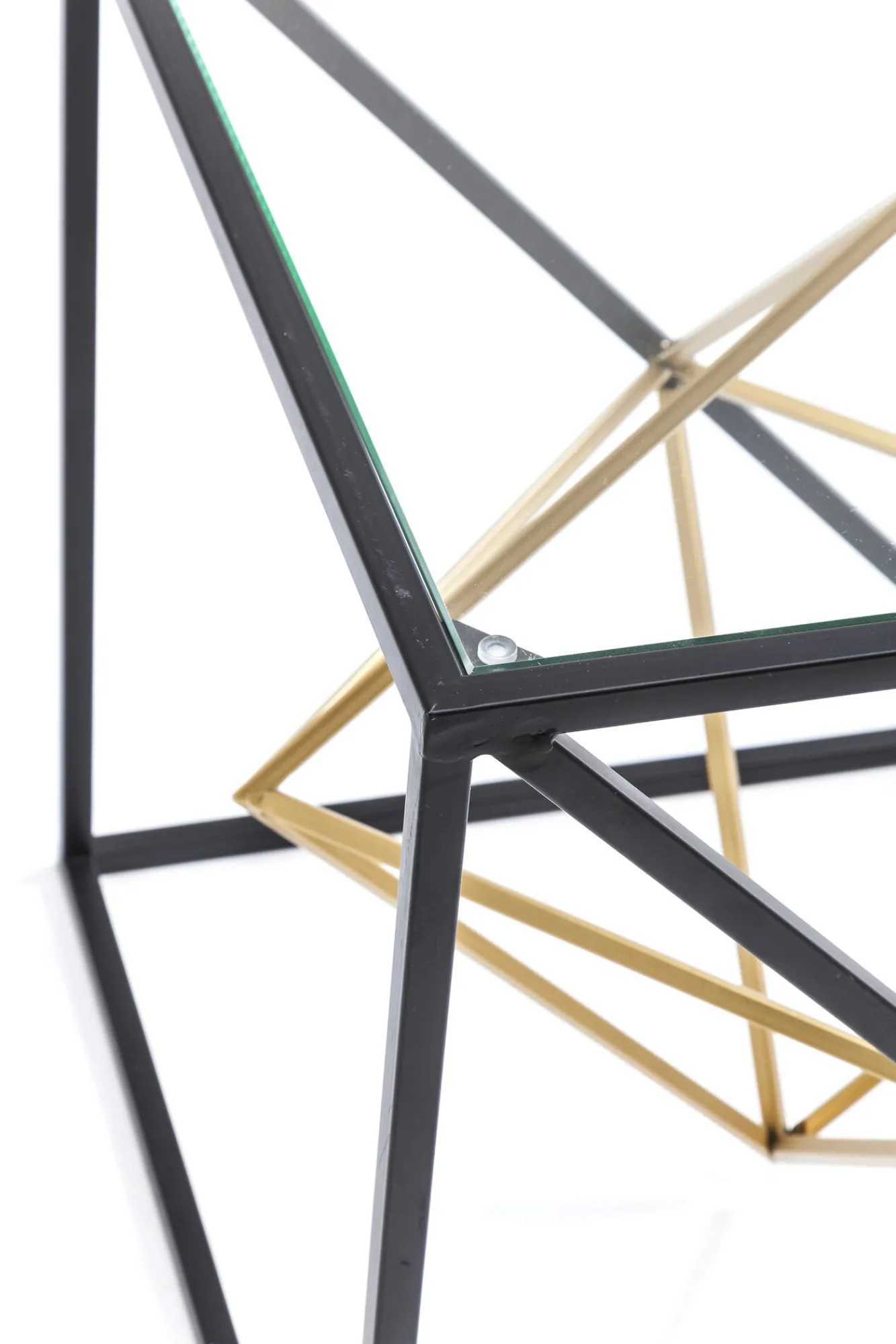 Hot KARE Design Stolik kawowy Prisma 45x45 cm transparentno-czarny - KARE