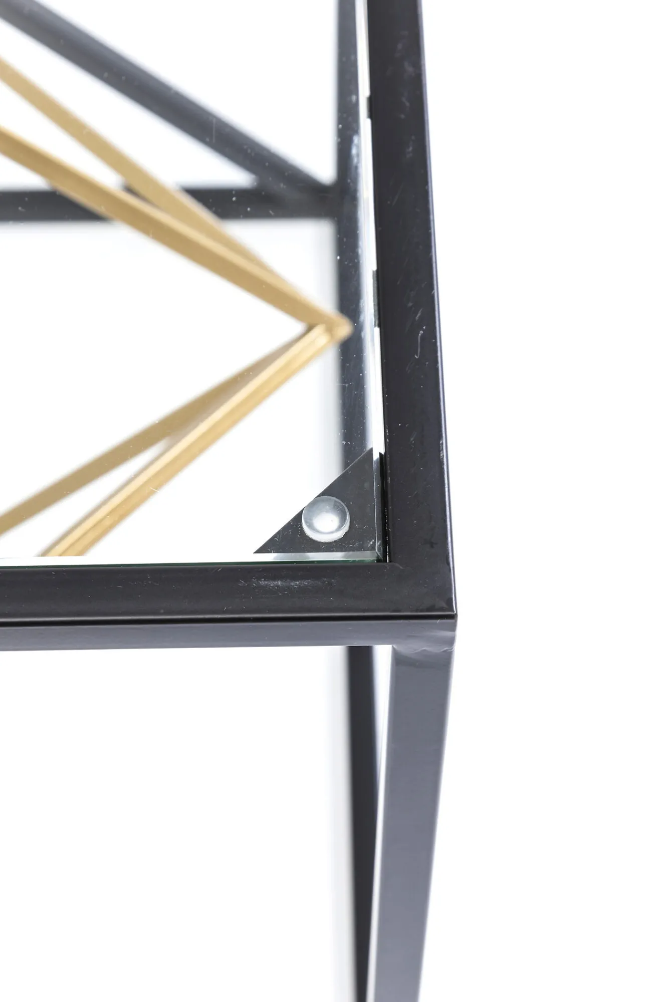 Hot KARE Design Stolik kawowy Prisma 45x45 cm transparentno-czarny - KARE