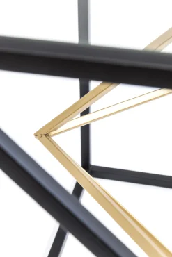 Hot KARE Design Stolik kawowy Prisma 45x45 cm transparentno-czarny - KARE