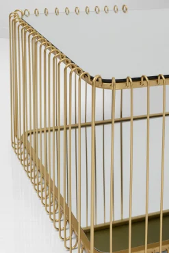 Best KARE Design Stolik kawowy szkło lustrzane rama stalowa złota 120x60 cm - KARE