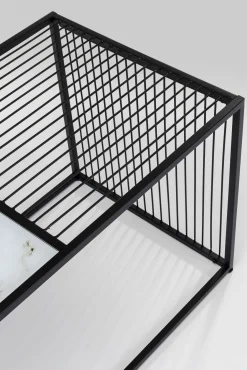 Sale KARE Design Stolik kawowy Twice 100x50 cm czarny - blat szklany - KARE