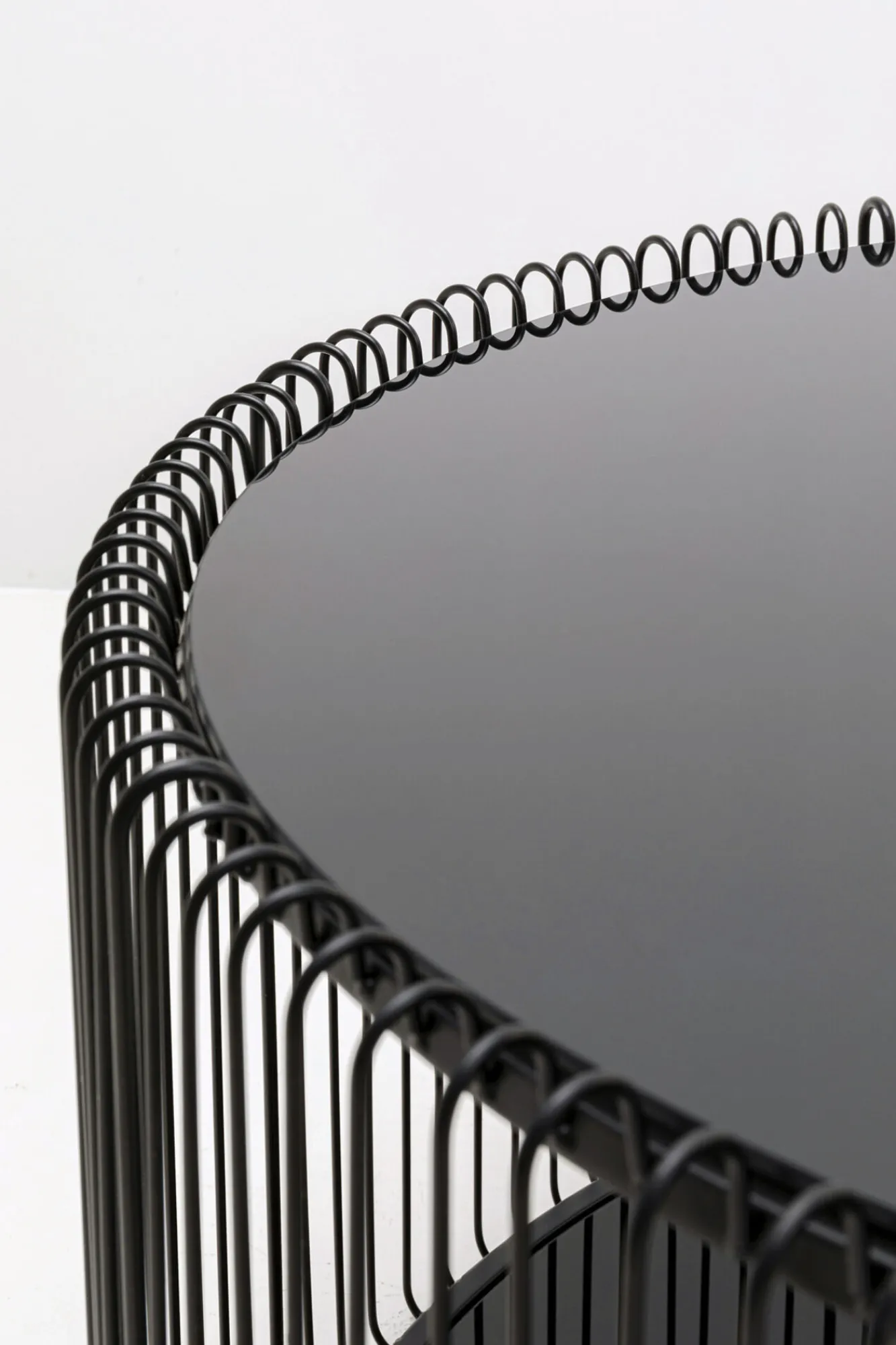 Fashion KARE Design Stolik kawowy Wire Double czarny Ø80cm - KARE