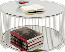 Clearance KARE Design Stolik kawowy Wire Double greige Ø80cm - KARE