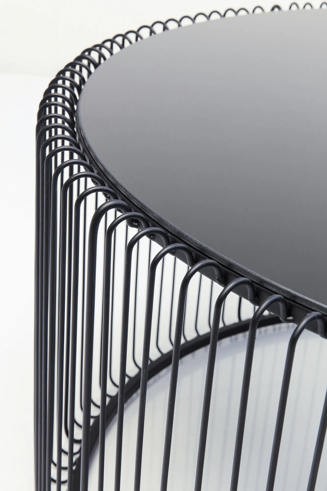 Fashion KARE Design Stolik kawowy Wire Uno Ø80 cm czarny - KARE