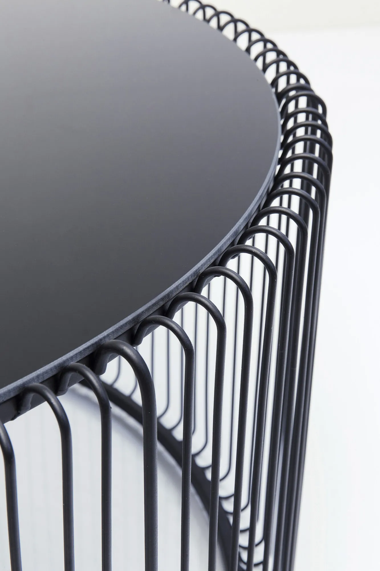 Fashion KARE Design Stolik kawowy Wire Uno Ø80 cm czarny - KARE