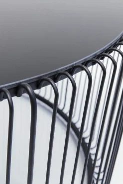 Fashion KARE Design Stolik kawowy Wire Uno Ø80 cm czarny - KARE