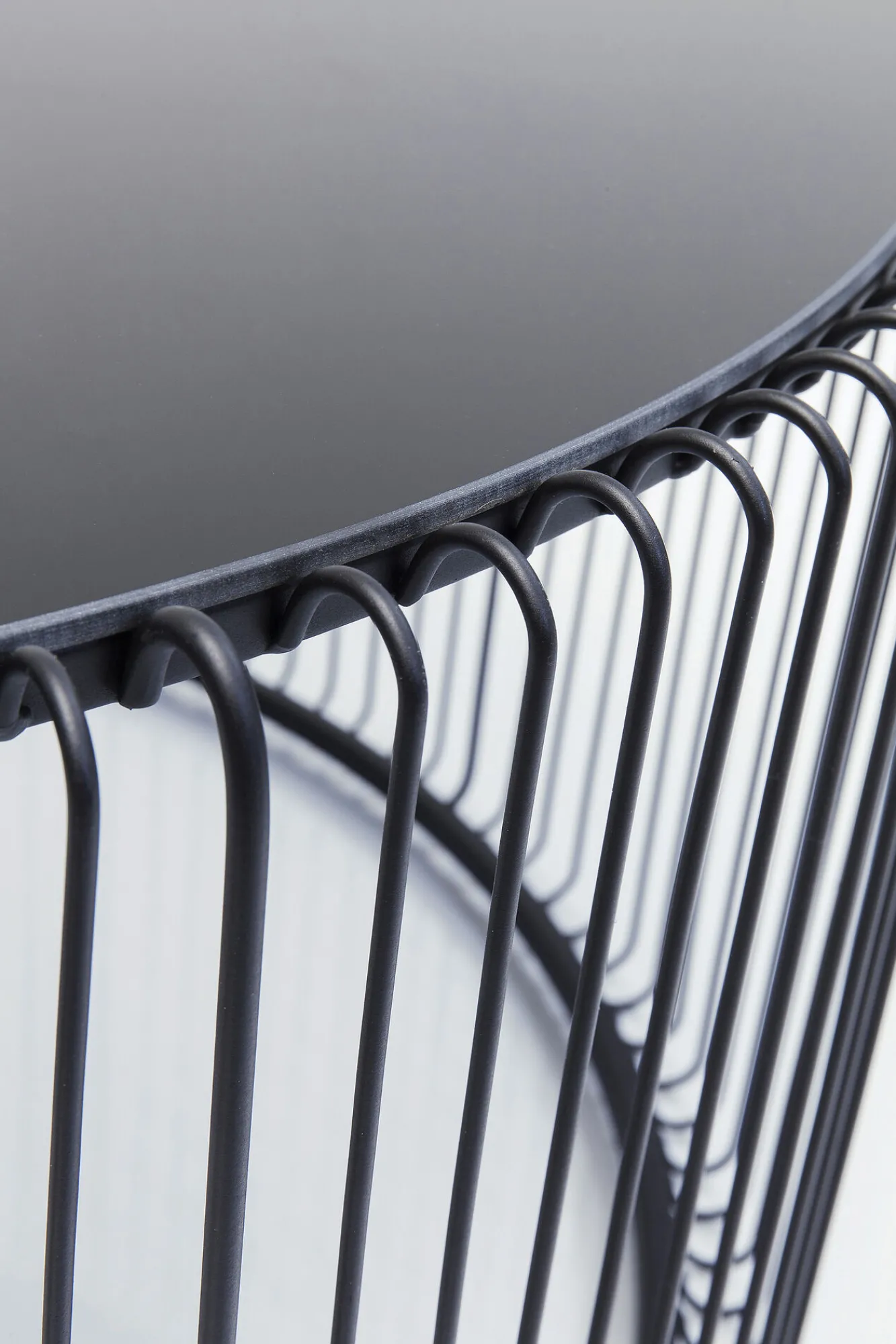 Fashion KARE Design Stolik kawowy Wire Uno Ø80 cm czarny - KARE