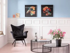 Fashion KARE Design Stolik kawowy Wire Uno Ø80 cm czarny - KARE