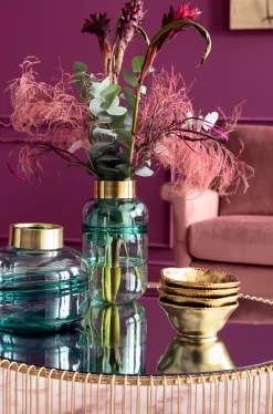 Outlet KARE Design Stolik kawowy Wire Uno Ø80 cm mosiężny - KARE