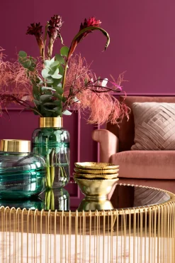 Outlet KARE Design Stolik kawowy Wire Uno Ø80 cm mosiężny - KARE