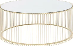 Hot KARE Design Stolik kawowy Wire Uno 90x60 cm mosiężny - KARE