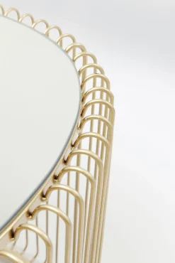 Hot KARE Design Stolik kawowy Wire Uno 90x60 cm mosiężny - KARE