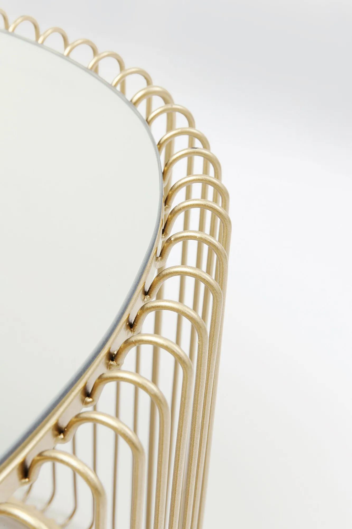 Hot KARE Design Stolik kawowy Wire Uno 90x60 cm mosiężny - KARE