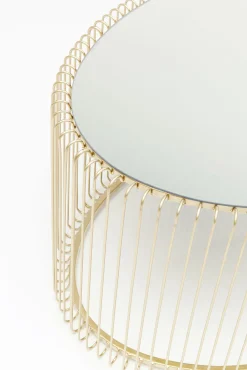 Hot KARE Design Stolik kawowy Wire Uno 90x60 cm mosiężny - KARE