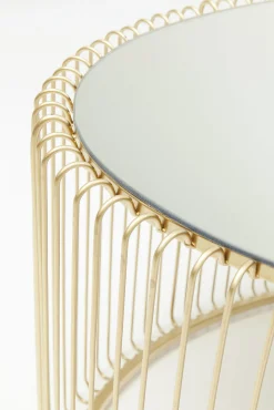 Hot KARE Design Stolik kawowy Wire Uno 90x60 cm mosiężny - KARE