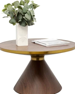 Sale KARE Design Stolik kawowy z fornirowanym blatem brązowy Ø70 cm - KARE