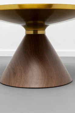 Sale KARE Design Stolik kawowy z fornirowanym blatem brązowy Ø70 cm - KARE