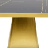 Online KARE Design Stolik kawowy z marmurowym blatem i złotą podstawą 80x80 cm - KARE
